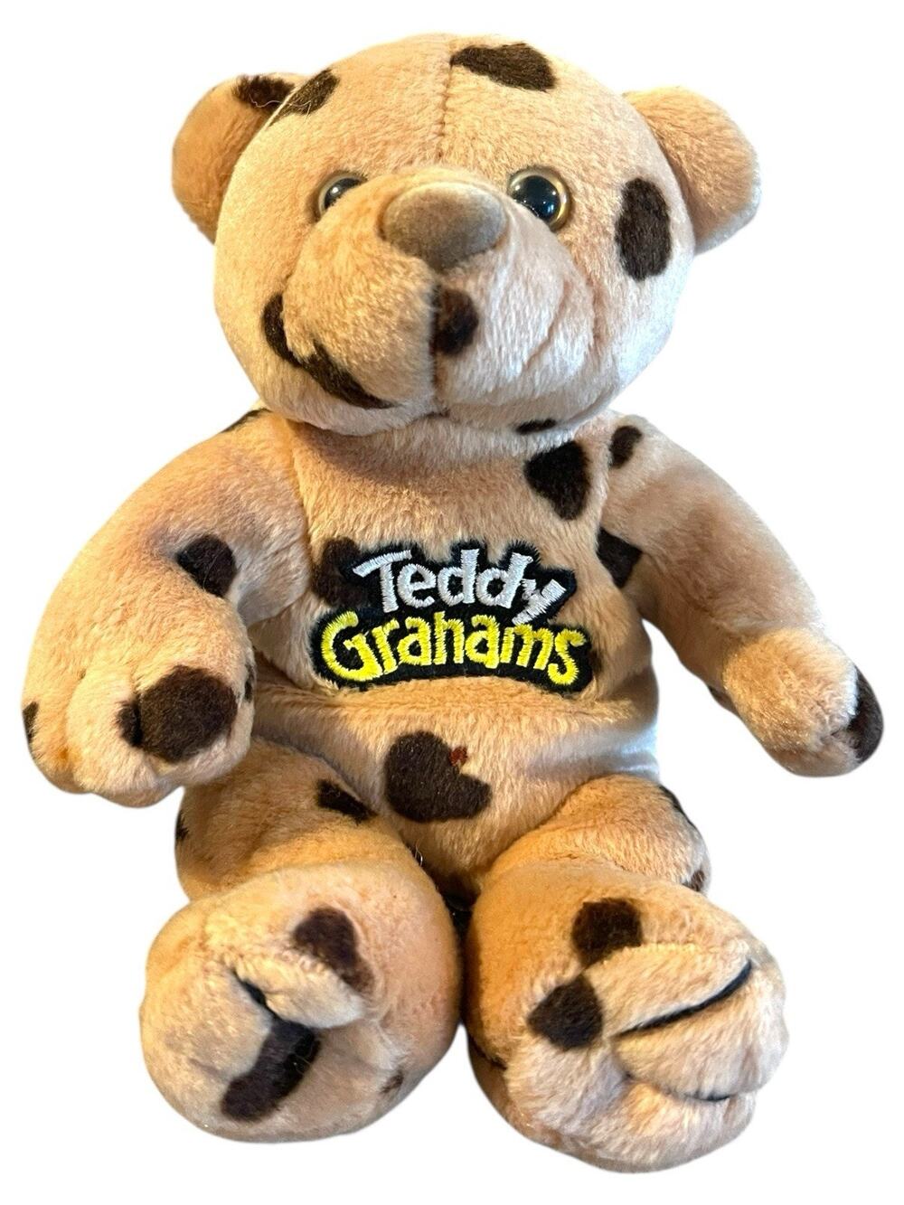 Vintage Teddy Grahams Bear Plush Chocolate Chip Stuffed Animal Toy Promo 7"